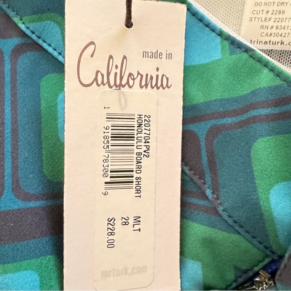 NWT 2025 Mr Turk Honolulu Board Shorts Size 28 - Picture 4 of 4